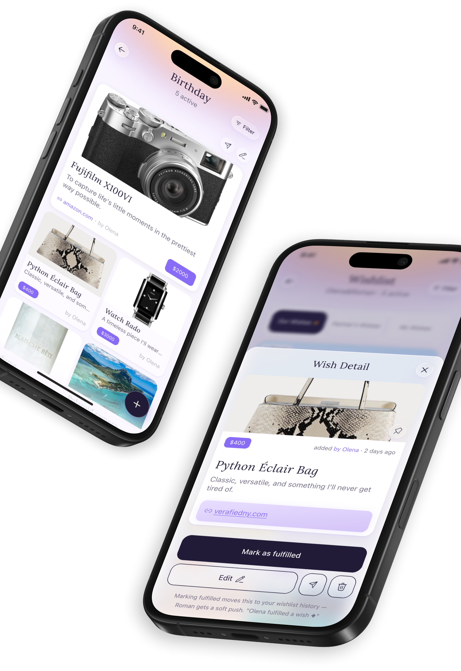 Wishlist feature preview